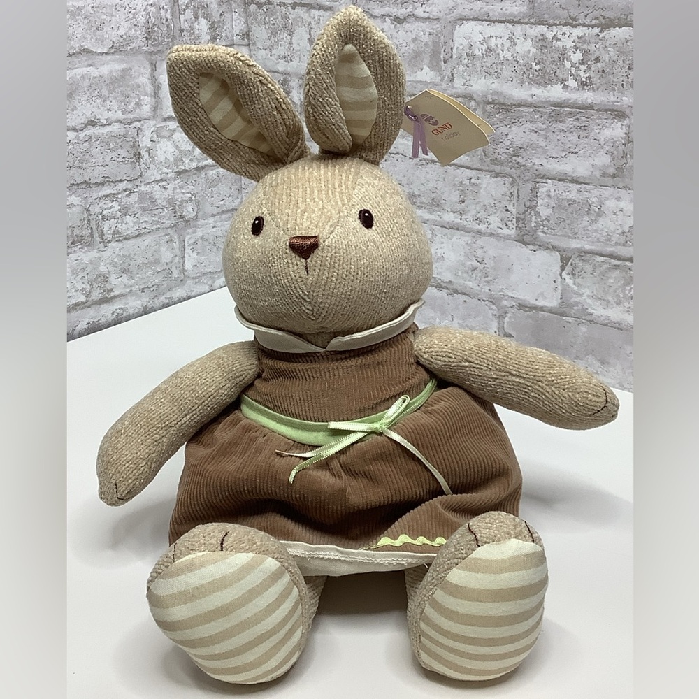 GUND Larabell Bunny Plush Stuffed Rabbit Tan 19” Rare NWT Lovey Easter Parade